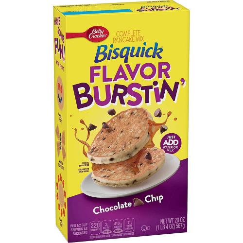 Bisquick Flavor Burstin Chocolate Chip Pancake Mix 567g Coopers Candy
