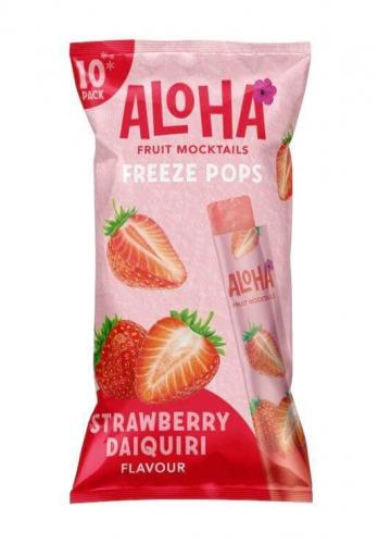Aloha Mocktail Freeze Pops Strawberry Daiquiri 10-pack Coopers Candy