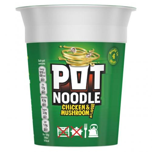 Pot Noodle Chicken & Mushroom Flavor 90g Coopers Candy