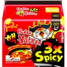 Samyang Buldak Hot Chicken Flavor Ramen 3xSpicy 140g x 5st Coopers Candy