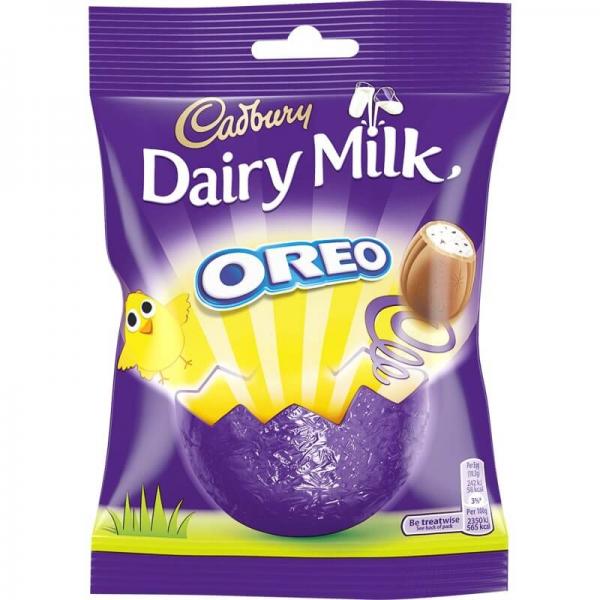 Kjøp Cadbury Dairy Milk Oreo Mini Eggs 72g hos Coopers Candy Godteri