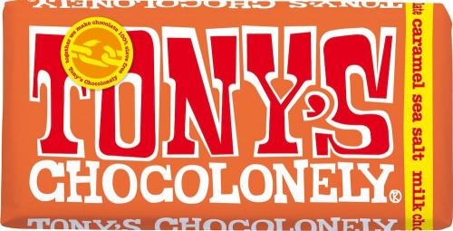 Tonys Chocolonely Milk Chocolate Caramel Sea Salt 180g Coopers Candy