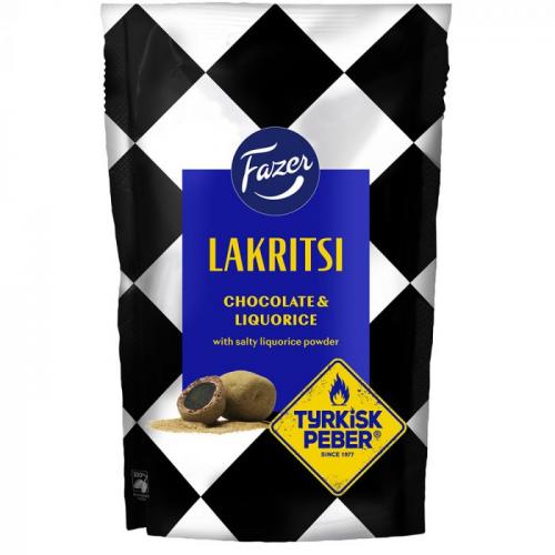 Fazer Lakritsi Choco Tyrkisk Peber 135g Coopers Candy