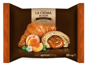 La Crema de Alva Croissant Aprikosfyllning 65g Coopers Candy
