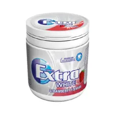 Wrigleys Extra Tuggummi White Strawberry Burk 84g Coopers Candy