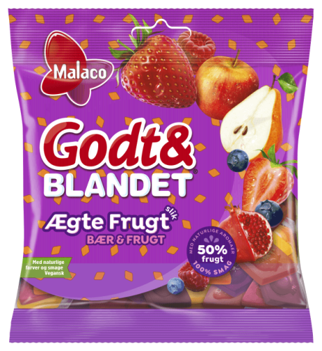 Malaco Godt & Blandet Ægte Frugt 110g Coopers Candy