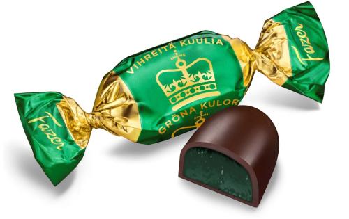 Fazer Gröna Kulor Chokladpraliner 3kg (BF:2022-06-10) Coopers Candy