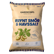 G&aring;rdschips Brynt Sm&ouml;r & Havssalt 150g Coopers Candy