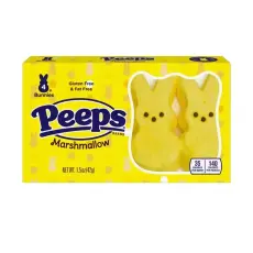 Peeps Marshmallow Bunnies Yellow 4-pack 42g Coopers Candy