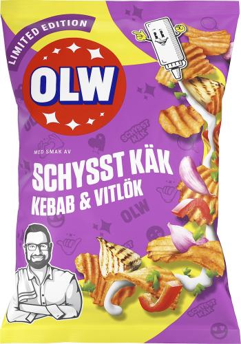 OLW Schysst Käk Kebab & Vitlök Chips 250g Coopers Candy