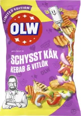 OLW Schysst Käk Kebab & Vitlök Chips 250g Coopers Candy