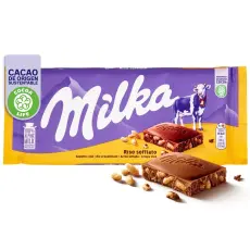 Milka Melkesjokoladebar Crispy Rice 90g Coopers Candy