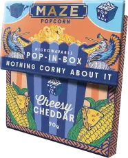 Maze Popcorn Pop-In-Box Cheesy Cheddar 90g Coopers Candy