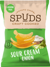 Spuds Craft Cooked Sour Cream & Onion 145g Coopers Candy
