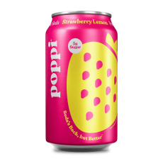 Poppi Prebiotic Soda Strawberry Lemon 355ml Coopers Candy