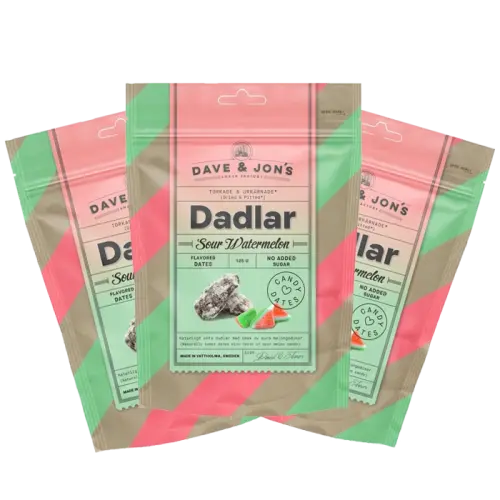 Dave & Jons Dadlar Sour Watermelon 125g x 3st Coopers Candy