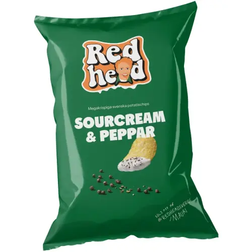 Redhead Chips Sourcream & Peppar 150g Coopers Candy