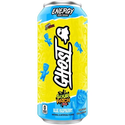 Ghost Energy Drink Sour Patch Kids Blue Raspberry 473ml Coopers Candy