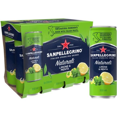 San Pellegrino Limonata Menta Sparkling 33cl x 6st Coopers Candy