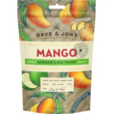 Dave & Jons T&oslash;rket Mango Spicy Ginger Lime Twist 100g Coopers Candy