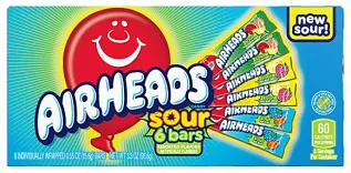 Airheads Sour Bars 6-Pack 94g Coopers Candy