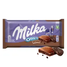 Milka Melkesjokoladebar Oreo Brownie 100g Coopers Candy