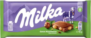 Milka Melkesjokoladebar Hazelnut 95g Coopers Candy