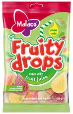Malaco Fruity Drops Sour 100g Coopers Candy