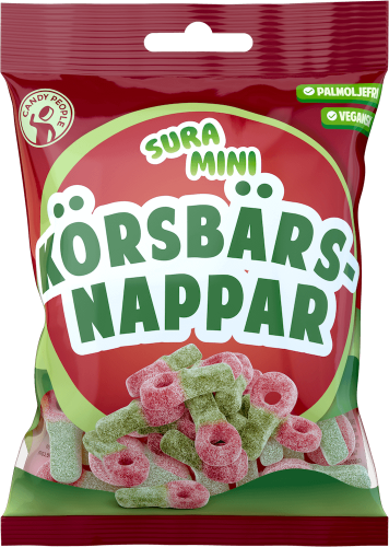Sura Mini Körsbärsnappar 70g Coopers Candy