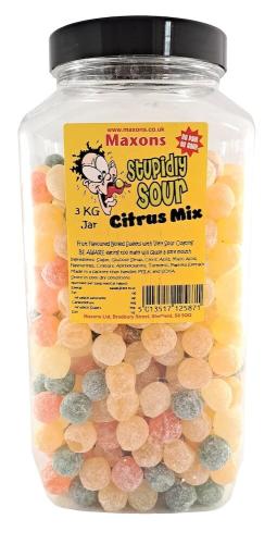 Maxons Stupidly Sour Jar Citrus Mix 3kg Coopers Candy