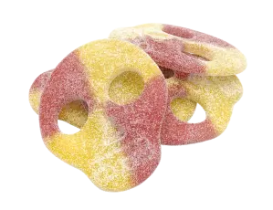 Candy People Sour Lemon Raspberry Skulls 500g Coopers Candy