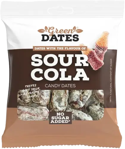 Green Dates Dadlar Sour Cola 90g Coopers Candy