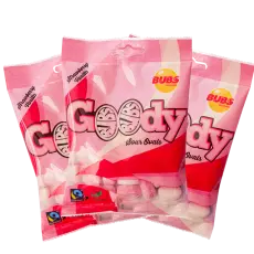 Bubs Goody Sour Strawberry Vanilla 90g x 3st Coopers Candy