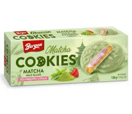 Bergen Matcha Strawberry Cookies 128g Coopers Candy