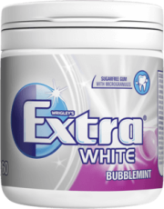 Wrigleys Extra Tuggummi White Bubblemint Burk 84g Coopers Candy