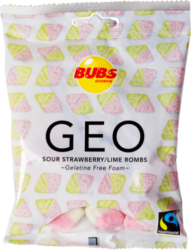 Bubs GEO Sour Strawberry/Lime 90g Coopers Candy