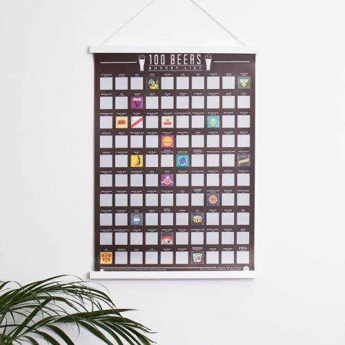 100 Beers Scratch Poster Coopers Candy