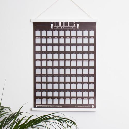 100 Beers Scratch Poster Coopers Candy