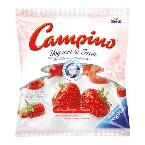 Campino Strawberry & Yoghurt Hard Candy 120g Coopers Candy