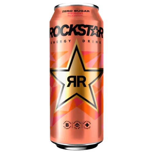 Rockstar Energy Drink Zero Sugar - Peach 50cl Coopers Candy