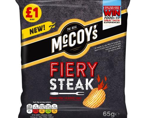 McCoys Fiery Steak Chips 65g Coopers Candy