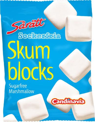 Sårätt Sockerfria Skum Blocks 80g Coopers Candy