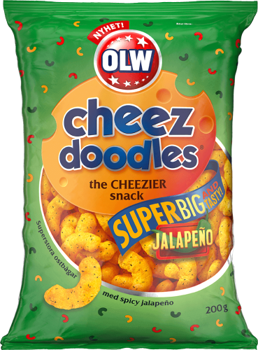 OLW Cheez Doodles Superbig Jalapeño 200g Coopers Candy