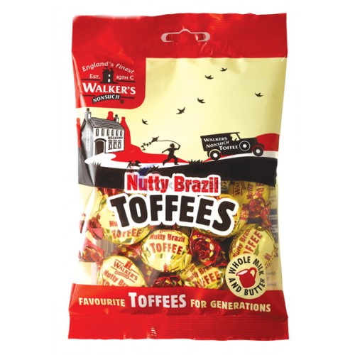 Walkers Nutty Brazil Toffees Bag 150g