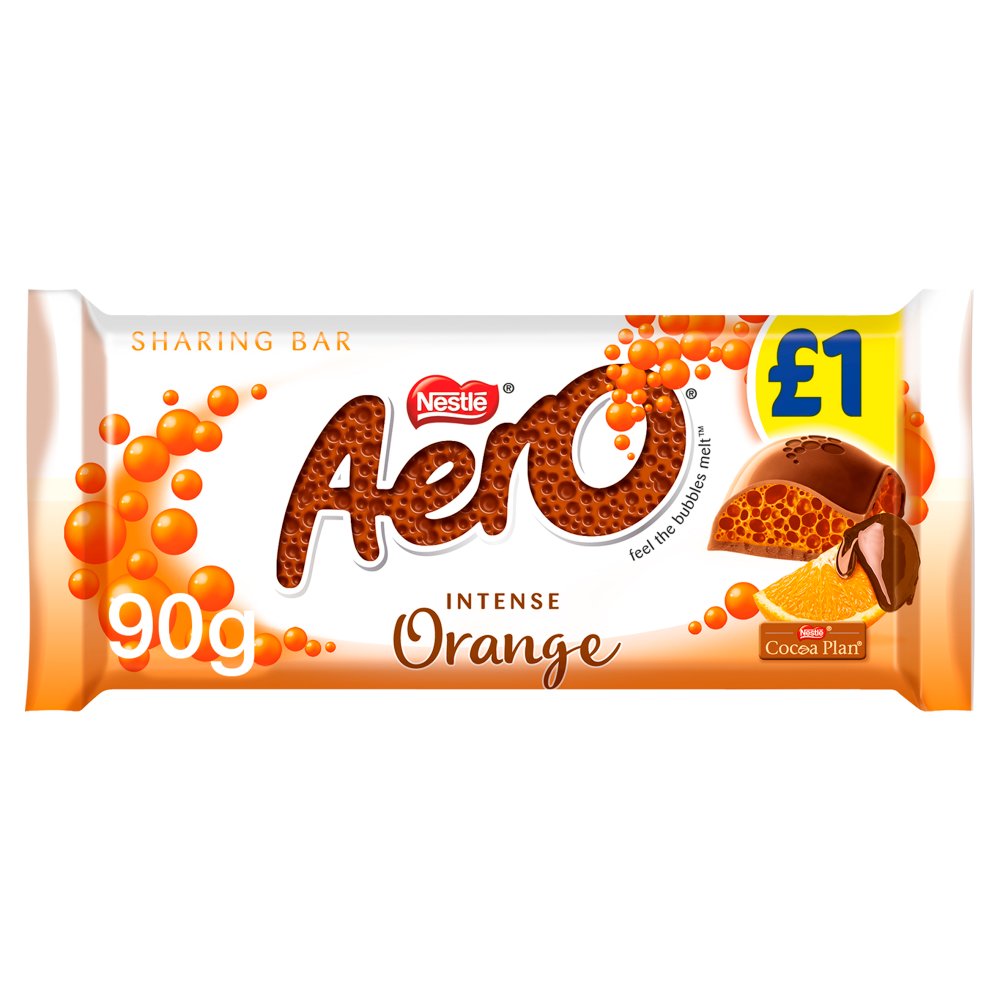 Aero Bubbly Orange Chocolate Bar 90g