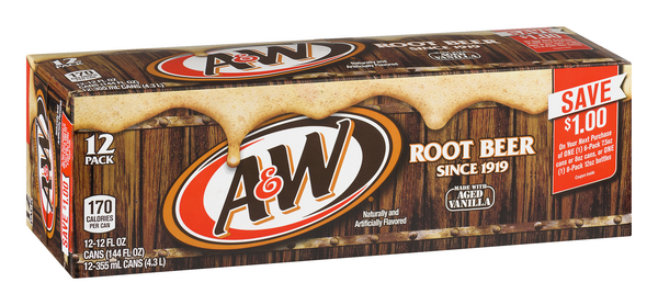 A&W Root Beer 355ml 12-pack