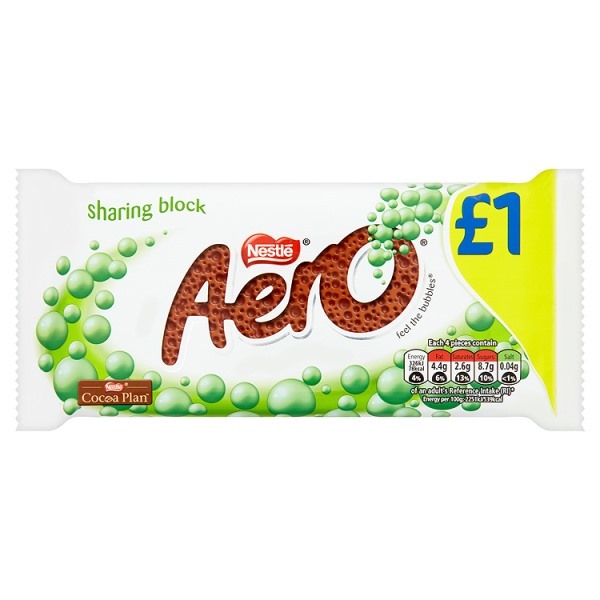 Aero Bubbly Mint Chocolate Bar 90g
