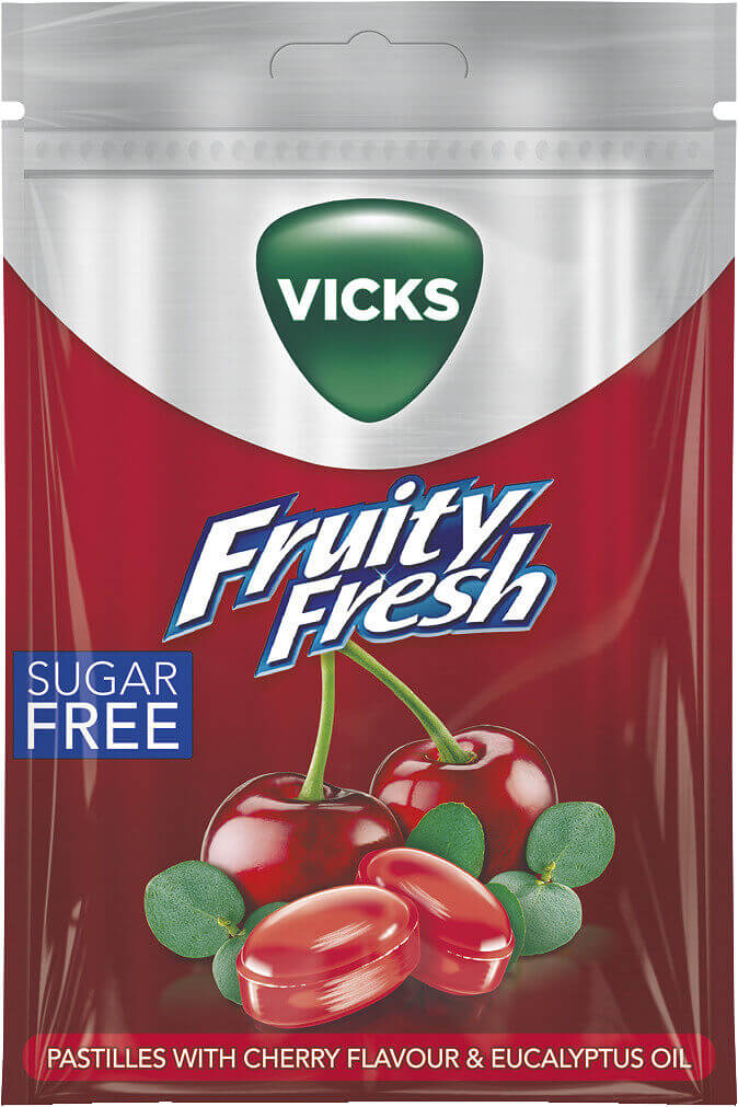 Kjøp Vicks Cherry & Eucalyptus Halstablett 72g hos Coopers Candy Godteri på nett