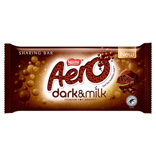 Aero Bubbly Dark & Milk Chocolate Bar 90g