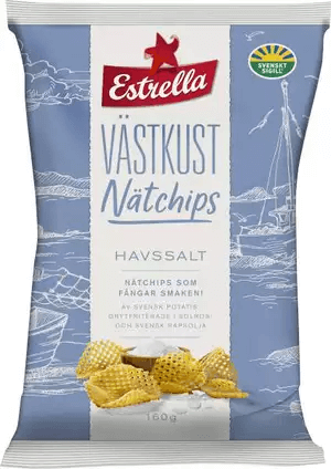 Estrella Västkust Nätchips Havssalt 160g